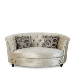 Cosmo Chair Embossing Fleece Upholstered Accent Sofa Chair - Nice Maple