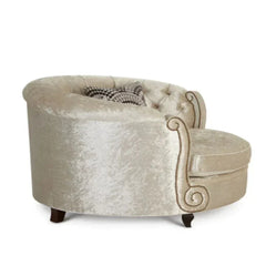 Cosmo Chair Embossing Fleece Upholstered Accent Sofa Chair - Nice Maple