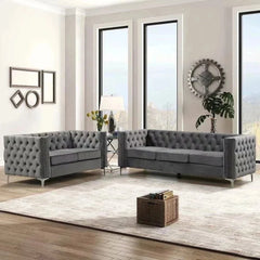 Livup Chesterfield Sofa Set - Nice Maple