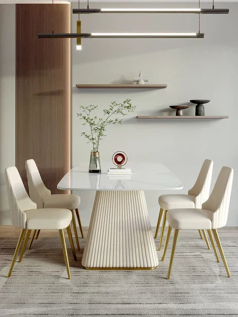 Texo Luxury 4 Seater Dining Table in Beige - Nice Maple