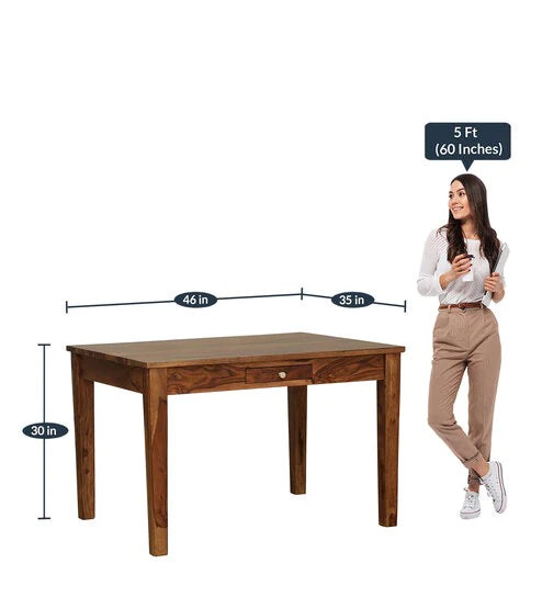 Topline 4 Seater Dining Table in Natural Color - Nice Maple