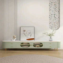 Texo Luxury TV Unit in Green - Nice Maple