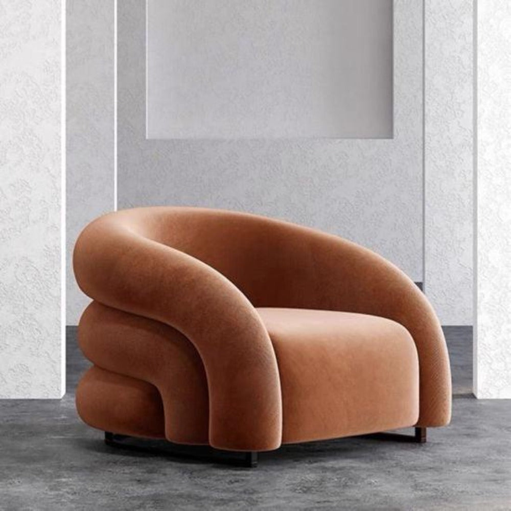 Husky Suede Accent Chair - Nice Maple