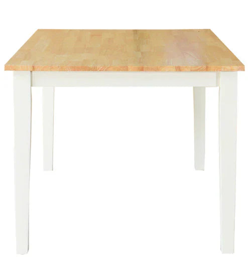 Smarty 6 Seater Dining Table in White Color - Nice Maple