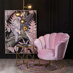 Butterfly Accent Chair in Pink Color - Nice Maple