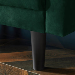 Yollo Suede Sectional Sofa in Green - Nice Maple