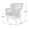 Husky Suede Accent Chair - Oak Inside