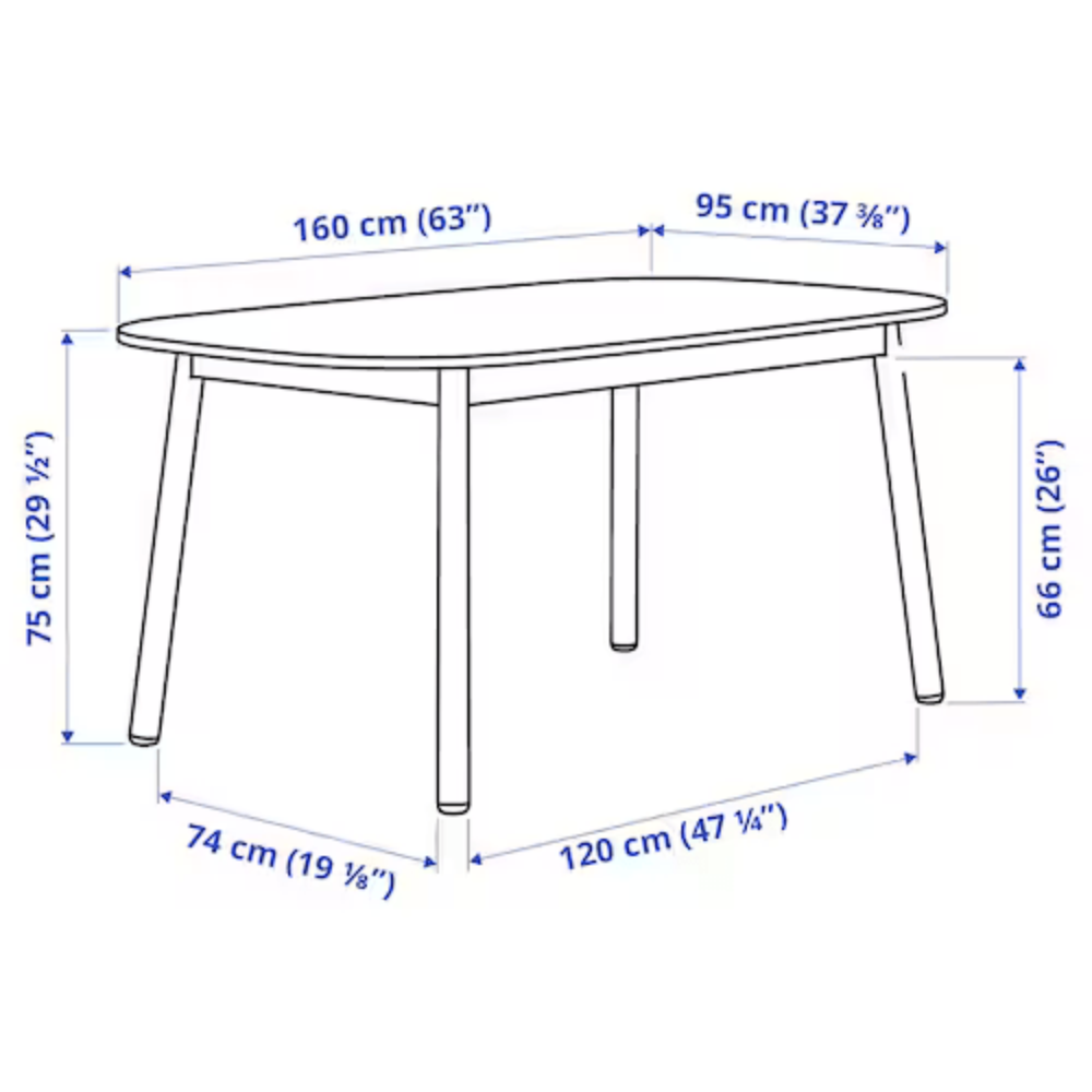 Rolex Luxury 6 Seater Dining Table in Black - Nice Maple