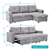 Roxy L-Shaped Sectional Storage Sofa Cum Bed - Nice Maple