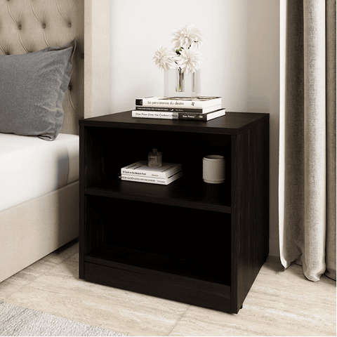 Solimo Engineered Wood Wenge Finish Bedside Table - Nice Maple
