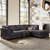 Ronald Sectional Sofa Set in Charcoal Color - Nice Maple