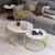 Ketty Golden Nesting Table Set of Two - Center Table