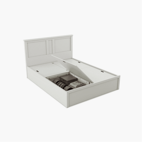 Helios PU Polish Bed in White Color - Nice Maple