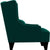 Cayo Chesterfield Wing Chair in Green Color - Nice Maple