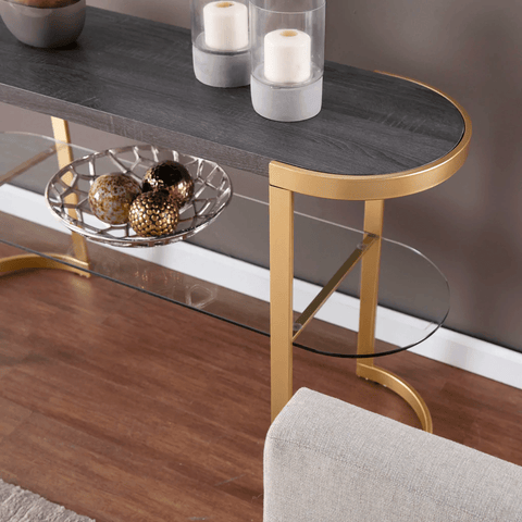 Ronak Golden Console Table - Stainless Steel
