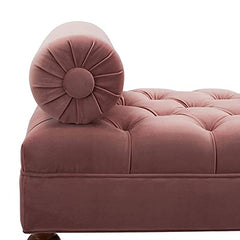 Tiffo Suede Lounger in Blush Pink Color - Nice Maple