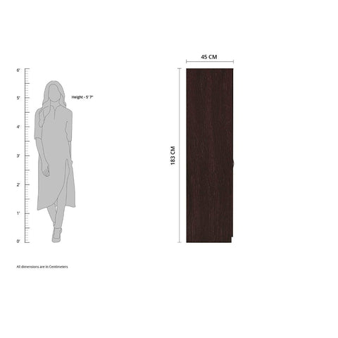 Dulex Medusa Engineered Wood Wardrobe Wenge Finish - Nice Maple