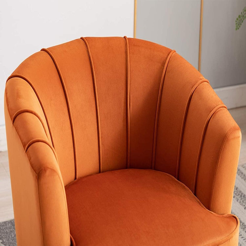 Cozy Couch Accent Chair in Orange Color - Nice Maple
