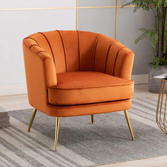 Cozy Couch Accent Chair in Orange Color - Nice Maple