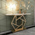 Pixel Golden Console Table - Stainless Steel