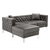 Lotus Grey Chesterfield Sectional Sofa Set - Nice Maple