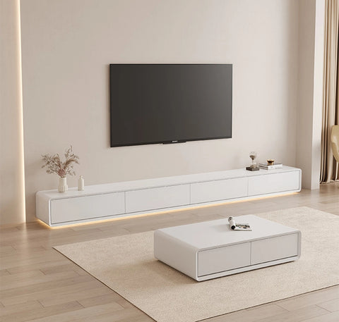 Kello Luxury TV Unit and Coffee Table in White