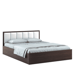 Art Living Upholstered Bed with Storage in Brown Finish - Nice Maple