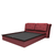 Heralding Upholstered Size Bed with Storage Burgundy Suede - Nice Maple