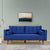 Mercury Straight Line Sofa Set in Blue - Nice Maple
