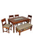 Superb 6 Seater Dining Table in Wenge Color - Nice Maple