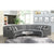 Mexican Round Modern Suede Sectional Sofa