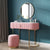 Nexa Dressing Table With Ottoman In Stainless Steel - Gold - Nice Maple