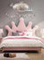 Tulip Upholstered Luxury Bed Without Storage In Pink - Nice Maple