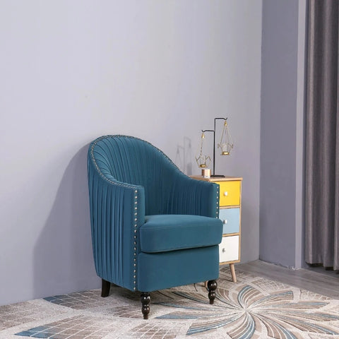 Cupbox Accent Chair in Blue - Nice Maple