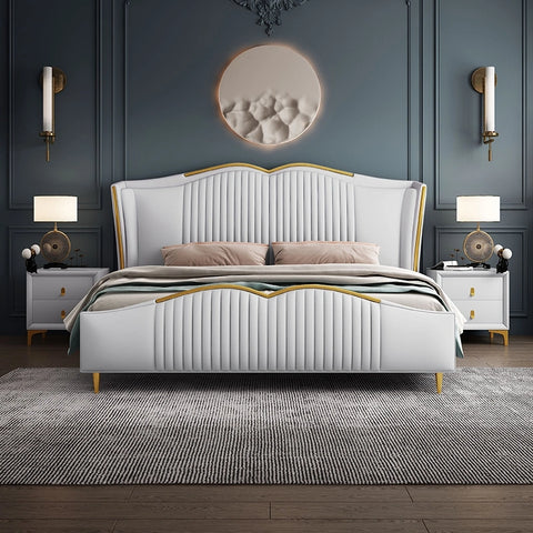Kelvin Luxury Upholstered Bed In Suede