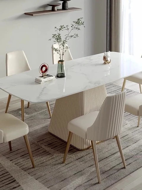Texo Luxury 4 Seater Dining Table in Beige - Nice Maple