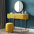 Nexa Dressing Table With Ottoman In Stainless Steel - Gold - Nice Maple