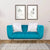 Peppermint Straight Line Sofa Set in Blue - Nice Maple