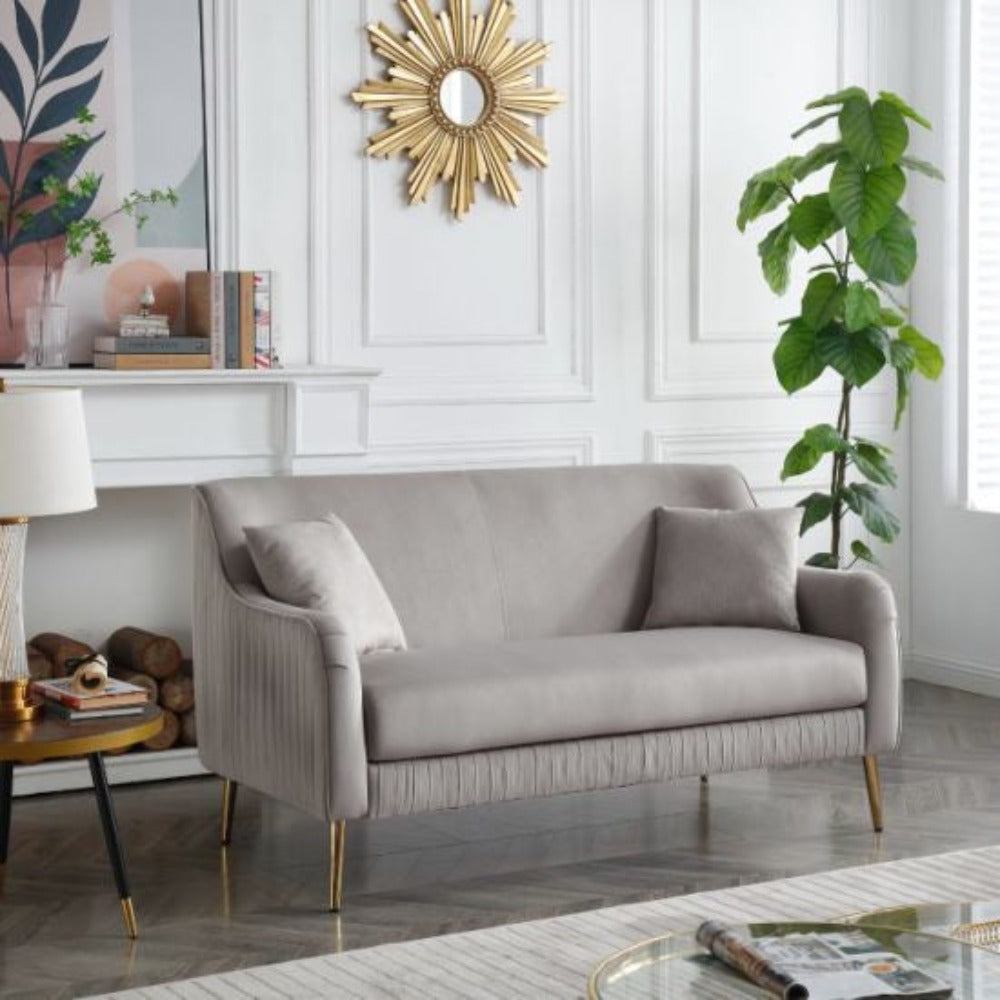 Tesla Straight Line Sofa Set in Grey - Nice Maple