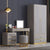 Oscar Dressing Table With Ottoman In Stainless Steel - Gold