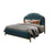 Ironic Upholstered Luxury Bed With Storage In Sea Green Suede - Nice Maple