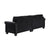 Delray Suede Sectional Sofa in Black - Nice Maple