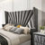 Dubai Wing Upholstered Bed with Storage in Grey Suede