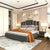 Unileo Upholstered Luxury Bed With Storage - Nice Maple