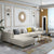 Relexo Premium Modern Sofa Set in Grey Leatherette