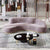 Pacific Luxury Modern Velvet Upholstered Curved Sofa