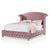 Lazy Wing Upholstered Bed with Storage in Suede