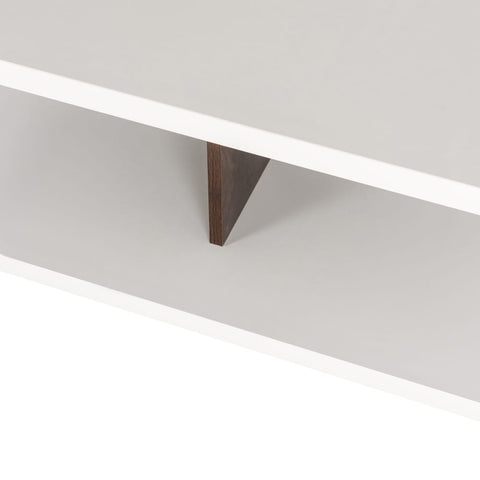 Yollo Engineered Wood Centre Table in White - Nice Maple
