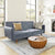Ozon Luxury Straight Line Sofa Set in Grey - Nice Maple