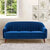 Kelly Straight Line Sofa Set in Suede - Nice Maple
